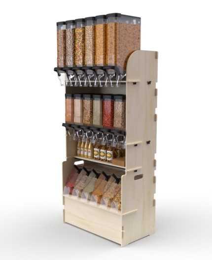 Configurateur Trémies - Meuble Vrac 90 - 3 tablettes - L.92cm