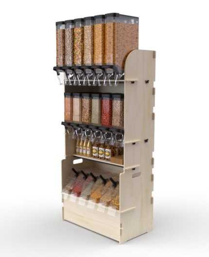 Configurateur Trémies - Meuble Vrac 90 - 3 tablettes - L.92cm