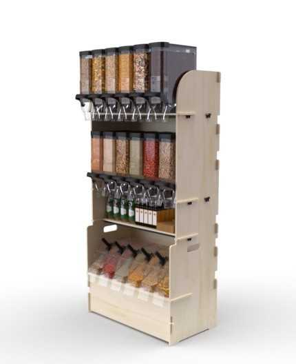Configurateur Trémies - Meuble Vrac 90 - 3 tablettes - L.92cm
