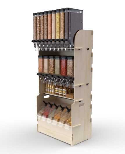 Configurateur Trémies - Meuble Vrac 90 - 3 tablettes - L.92cm