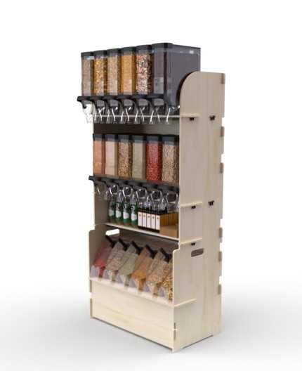 Configurateur Trémies - Meuble Vrac 90 - 3 tablettes - L.92cm