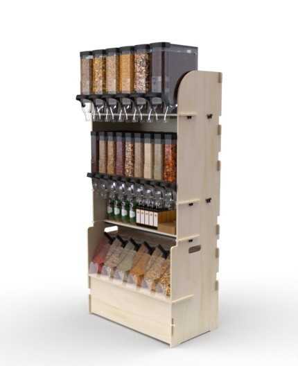 Configurateur Trémies - Meuble Vrac 90 - 3 tablettes - L.92cm