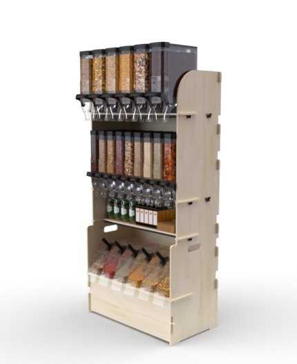 Configurateur Trémies - Meuble Vrac 90 - 3 tablettes - L.92cm