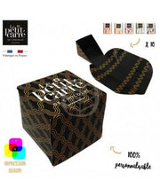 Cube personnalisé - Assortiment 10 chocolats - Impression recto-verso