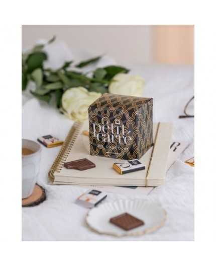 Cube personnalisé - Assortiment 10 chocolats - Impression recto-verso