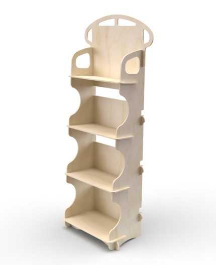 DECORUM - présentoir  bois 4 tablettes - 175x72cm