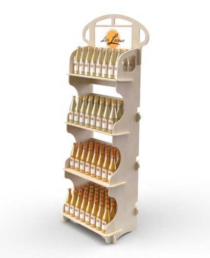 DECORUM - présentoir  bois 4 tablettes - 175x72cm