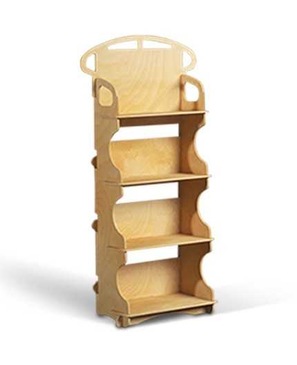 DECORUM - présentoir  bois 4 tablettes - 175x72cm