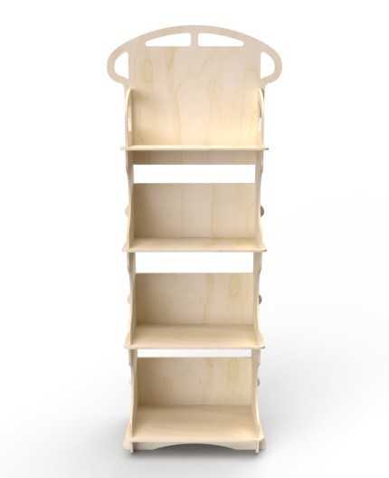 DECORUM - présentoir  bois 4 tablettes - 175x72cm