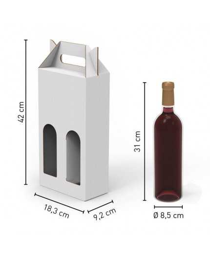 Emballage de transport en carton - 2 bouteilles