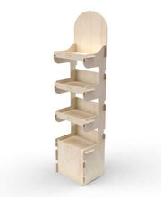 EVODIA - Présentoir magasin en bois 4 tablettes 168x47cm
