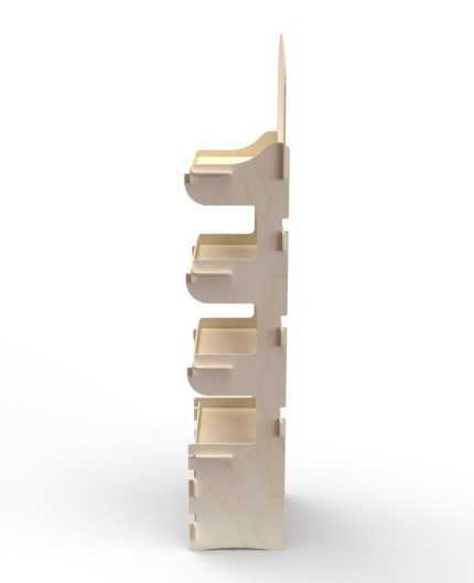 EVODIA - Présentoir magasin en bois 4 tablettes 168x47cm