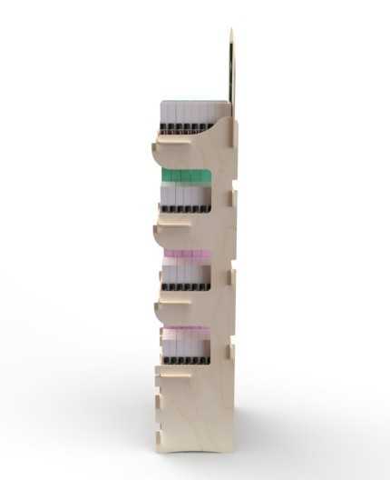 EVODIA - Présentoir magasin en bois 4 tablettes 168x47cm