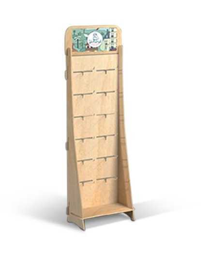 GARRYA 1P - Présentoir bois broches métal 165x55cm
