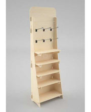 GARRYA 2 - Présentoir bois broches et tablettes 165x55cm