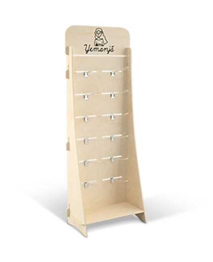 GARRYA 1 - Présentoir bois pour broches 165x55cm