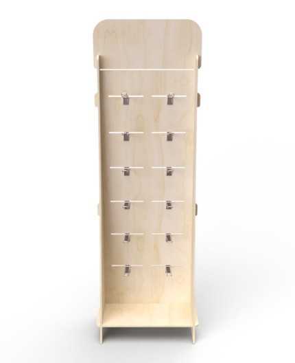 GARRYA 1 - Présentoir bois pour broches 165x55cm
