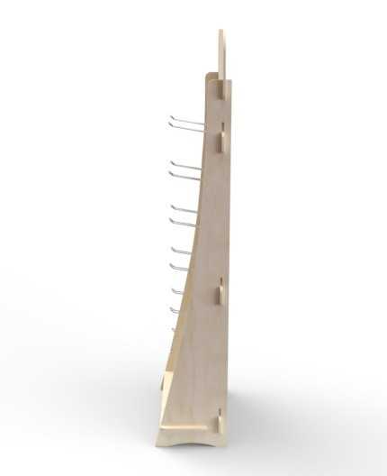 GARRYA 1 - Présentoir bois pour broches 165x55cm