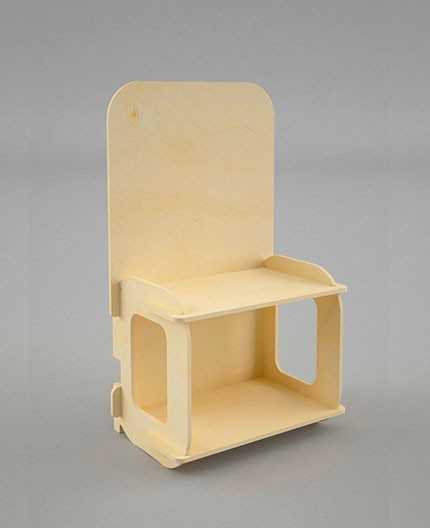 HALESIACULUS - Présentoir de comptoir bois - 2 tablettes - (L) 30cm