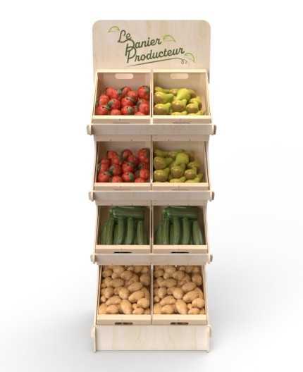 HORTUS - Présentoir vrac fruits et légumes 180x63cm