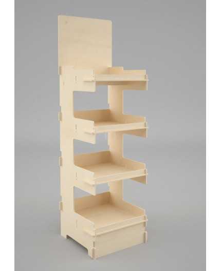 HYDRIA 2 - Présentoir bouteilles 4 tablettes 55x55x190