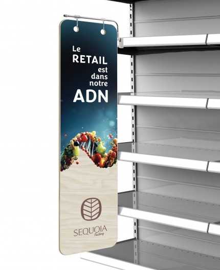 Kakémono joue de rayon bois 550 - pour potence