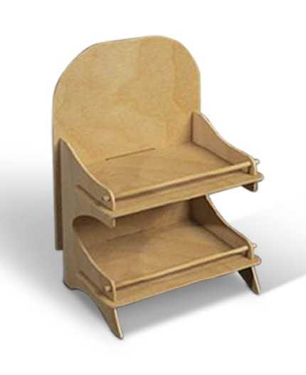 LARIX - Présentoir de comptoir 2 tablettes - (L) 39cm