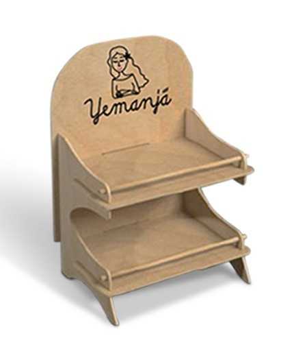 LARIX - Présentoir de comptoir 2 tablettes - (L) 39cm