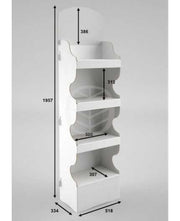 LUC - Présentoir carton 56x34x196 charge 7kg par tablette