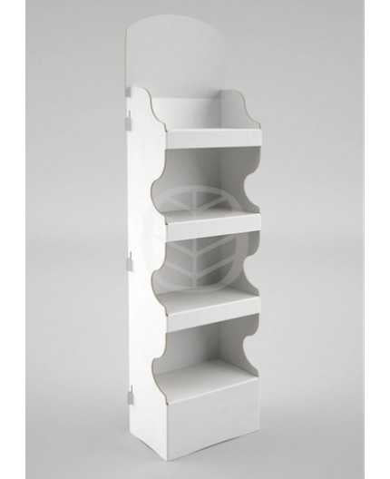 LUC - Présentoir carton 56x34x196 charge 7kg par tablette