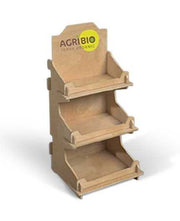 MELIA - Présentoir de comptoir en bois 3 tablettes - (L) 26cm