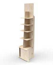 MIA (S) - Présentoir bois 2x5 tablettes 184x40cm