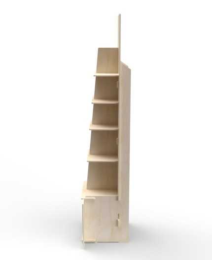 MIA (S) - Présentoir bois 2x5 tablettes 184x40cm