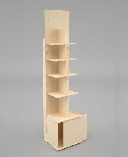 MIA (S) - Présentoir bois 2x5 tablettes 184x40cm