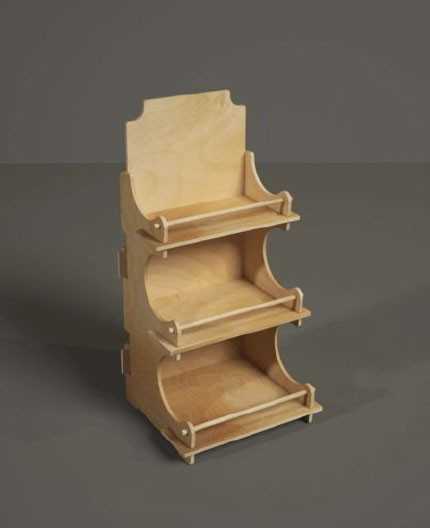 NYSSA - Présentoir de comptoir  bois 3 tablettes - (L) 26cm