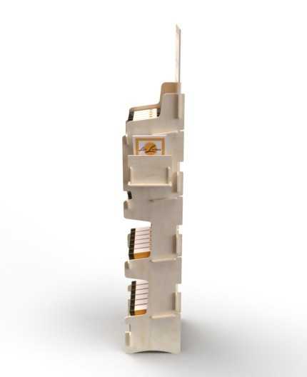 ONONIS - présentoir de sol en bois  4 tablettes inclinées 153x47cm