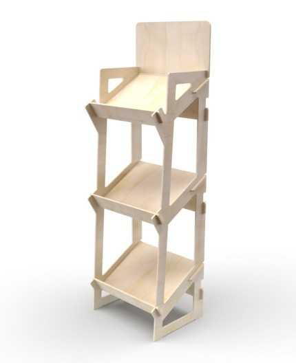 ORBIS - Présentoir bois caisses vrac 174x54cm