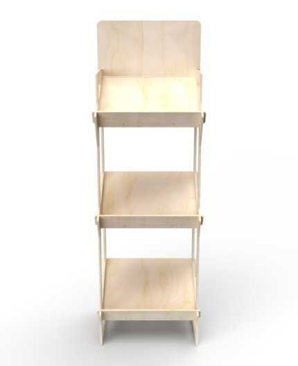 ORBIS - Présentoir bois caisses vrac 174x54cm