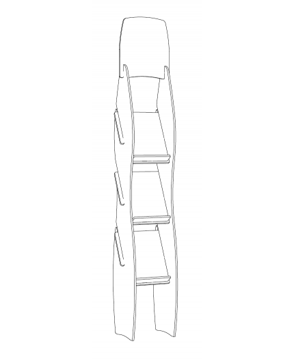 PAPYRUS 3 - Présentoir bois porte documents magazines