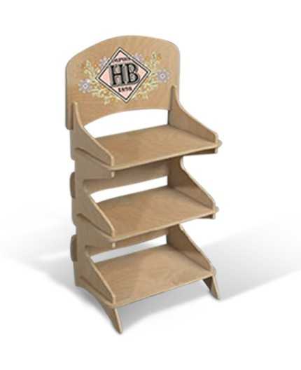 PICEA - Présentoir de comptoir  bois 3 tablettes - (L) 38cm