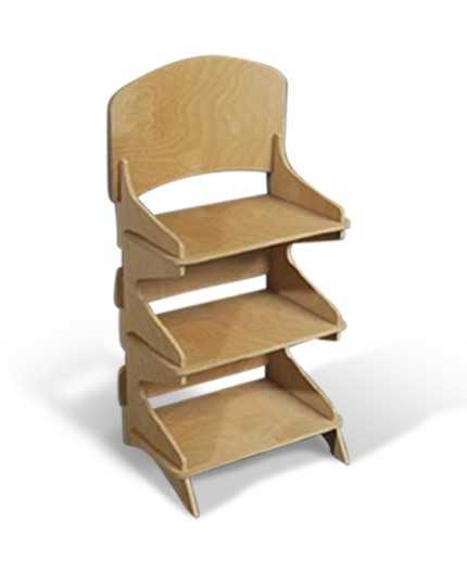 PICEA - Présentoir de comptoir  bois 3 tablettes - (L) 38cm