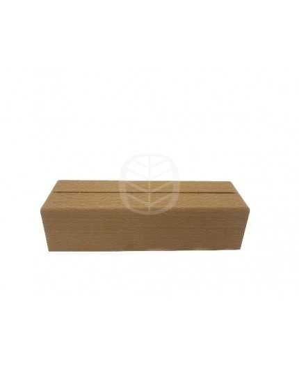 PLV bois hêtre - support vertical visuel A5 - rainure 2mm