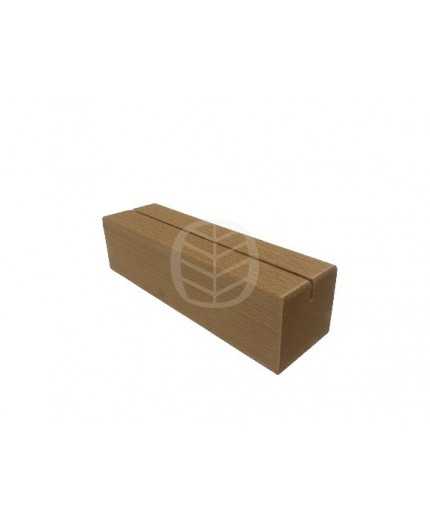 PLV bois hêtre - support vertical visuel A5 - rainure 2mm
