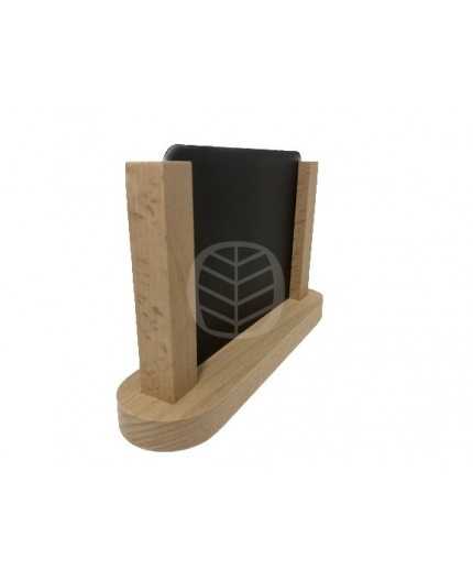 PLV bois - porte ardoise de comptoir A6