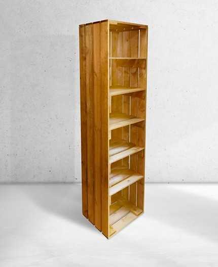 COLUMNAE 4 - Présentoir magasin bois 60x40x180 - 4 tablettes