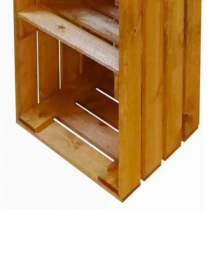 COLUMNAE 4 - Présentoir magasin bois 60x40x180 - 4 tablettes