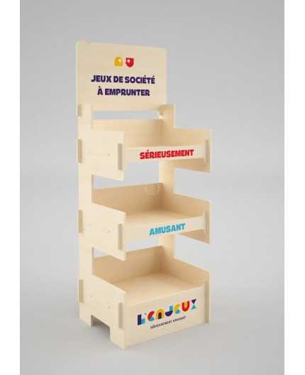 Présentoir de sol re-conditionné 42x35x115cm - marquage existant non dépersonnalisé