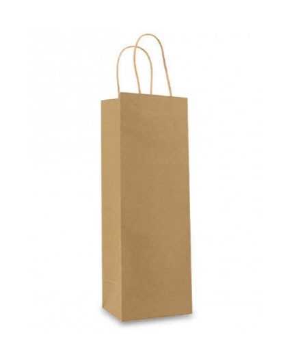 Sac 1 bouteille Kraft 140gr 14x38x9 Lot 100 unités