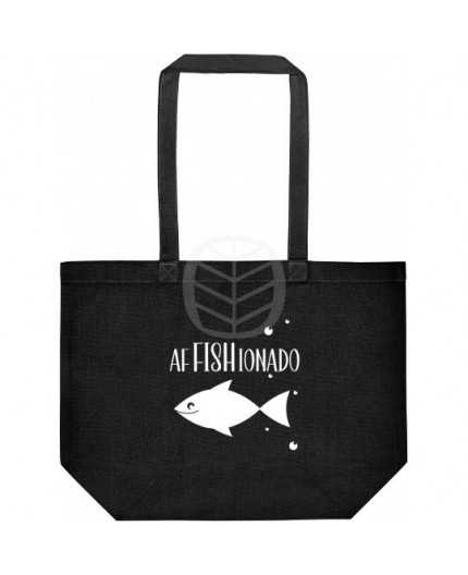 Sac cabas coton Noir 220gr 47x35+15 - impression au choix