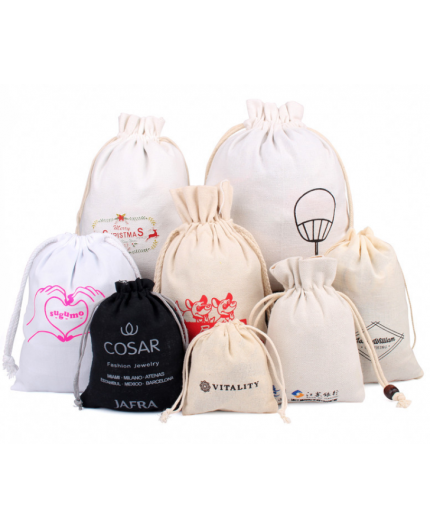 Pochon Coton Bio 140grs - 10 x 20 cm